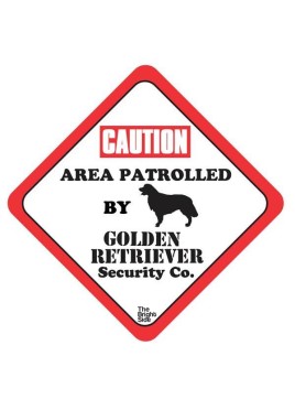 Vacky Pet Car Signs with Caption Golden Retriever - (6X6) Inch
